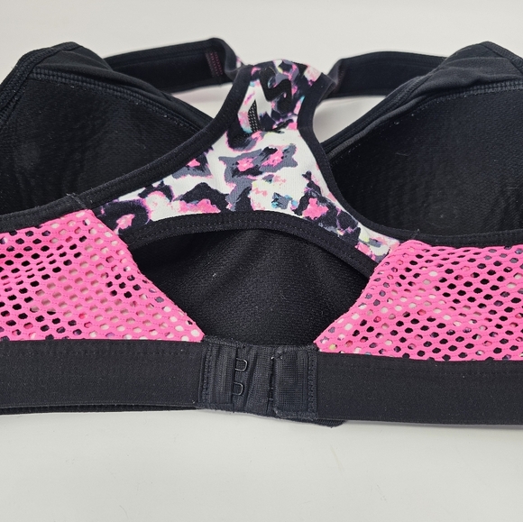 VSX Pink Mesh Sports Bra Leopard Print size 34B - Picture 4 of 7